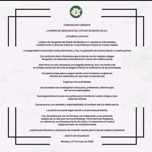 LA BARRA DE ABOGADOS DEL ESTADO DE MORELOS A.C.