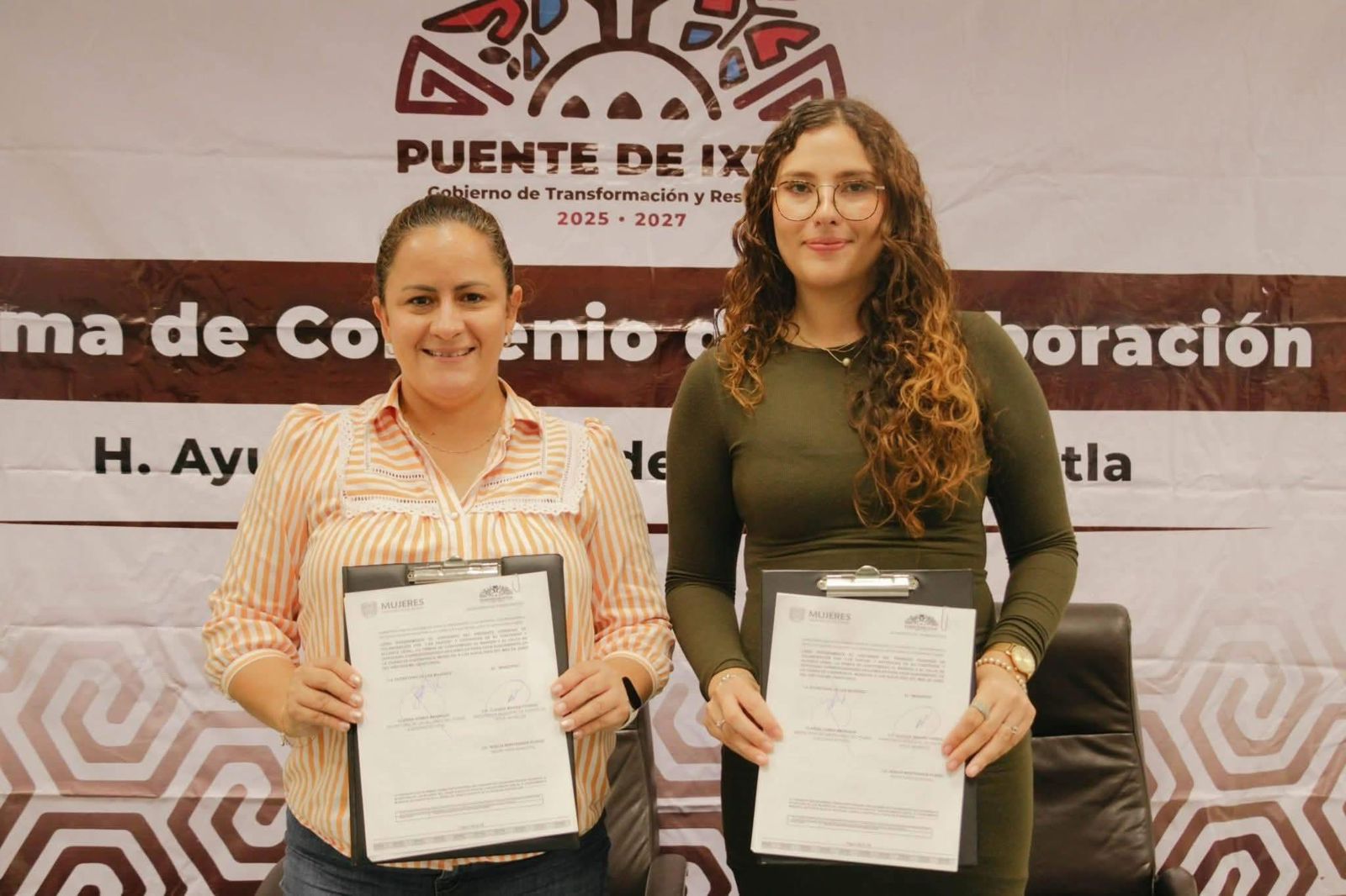 FIRMA SECRETARÍA DE LAS MUJERES CONVENIO PARA IMPLEMENTACIÓN CENTRO LIBRE EN PUENTE DE IXTLA